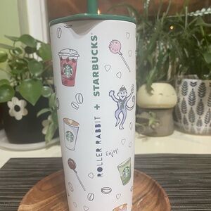 Starbucks x Roller Rabbit 24oz stainless steel tumbler cup New